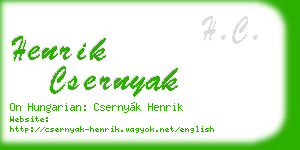 henrik csernyak business card